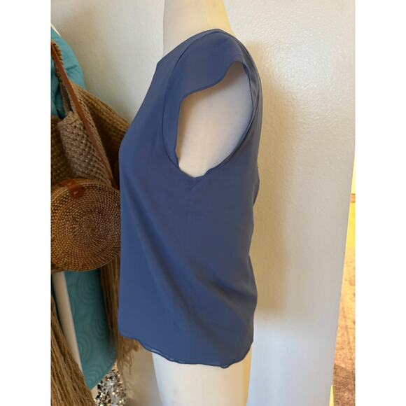 Alice + Olivia Blue Silk Blouse - Picture 3 of 10